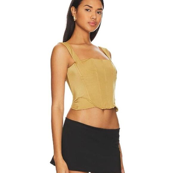 Free People We are HAH Revolve NWT Knock Out Top Corset Shroom Size XS - Picture 2 of 6